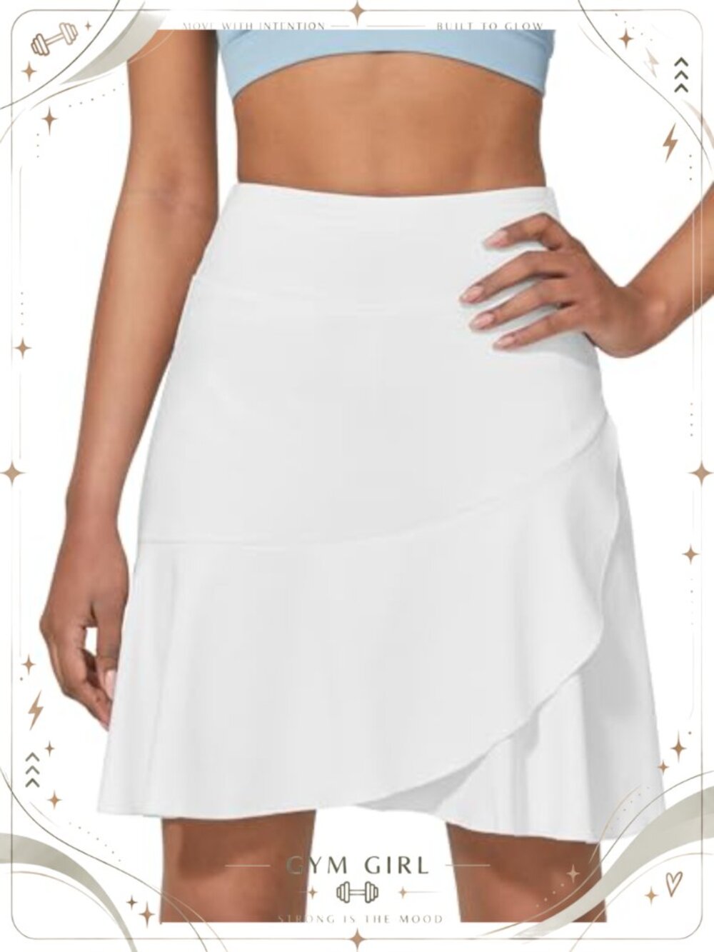Knee Length Golf Tennis Skorts with Inner Shorts and Pockets
